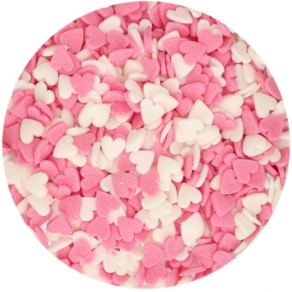 Sprinkles - Hearts Pink/White